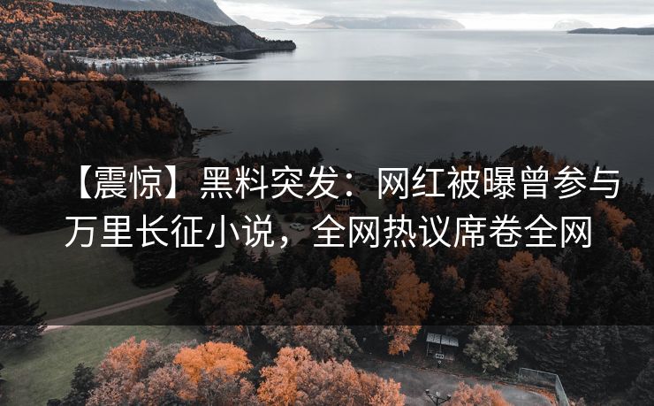 【震惊】黑料突发：网红被曝曾参与万里长征小说，全网热议席卷全网  第1张